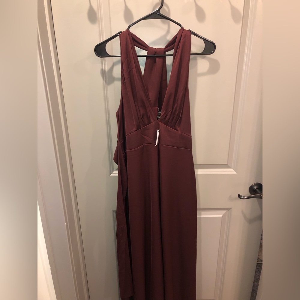 NWT Banana Republic Maroon Halter Dress
